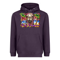 Plum hello summer camel at the beach Heavyweight Hoodie - BarkalooDesign