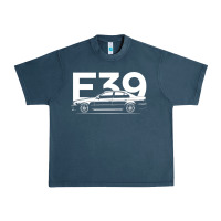 Midnight Navy E39 5 Series  Car Silhouette Urban Heavy Tee - longCreatives