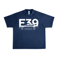 Navy E39 5 Series  Car Silhouette Urban Heavy Tee - longCreatives