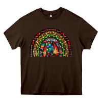 Chocolate Brown Christmas cowboy boots rainbow Heavy Core Tee - RanaPortraitStore