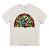 Cream Christmas cowboy boots rainbow Heavy Core Tee - RanaPortraitStore