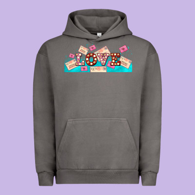 Love And Love Letters Urban Hoodie Designed By Adodesignshop