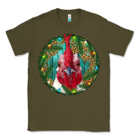Army Green Roaster Head Christmas Classic Tee - RanaPortraitStore