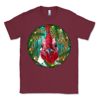 Burgundy Roaster Head Christmas Classic Tee - RanaPortraitStore