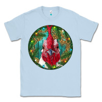 Dusty Blue Roaster Head Christmas Classic Tee - RanaPortraitStore
