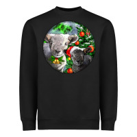 Black christmas southdown baby sheeps Heavyweight Sweatshirt - LillyAllenDesigns