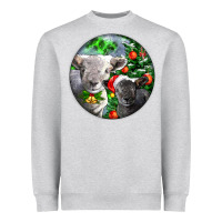Heather Grey christmas southdown baby sheeps Heavyweight Sweatshirt - LillyAllenDesigns