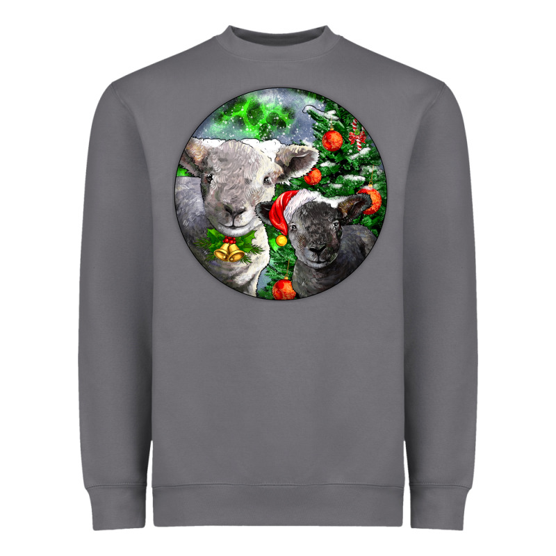 Christmas Southdown Baby Sheeps Heavyweight Sweatshirt by LillyAllenDesigns | Teevron