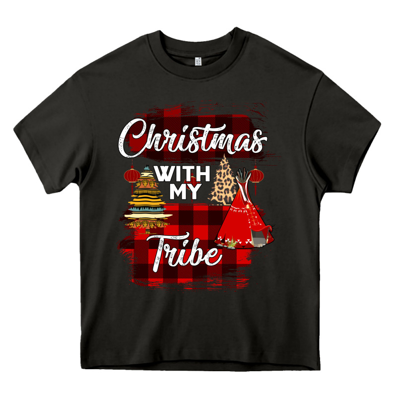 Christmas With My Tribe Heavy Core Tee by Bettercallsaul | Teevron
