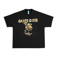 Black skate or die funny skeleton skating skater halloween costume Urban Heavy Tee - longCreatives