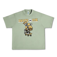 Oil Green skate or die funny skeleton skating skater halloween costume Urban Heavy Tee - longCreatives