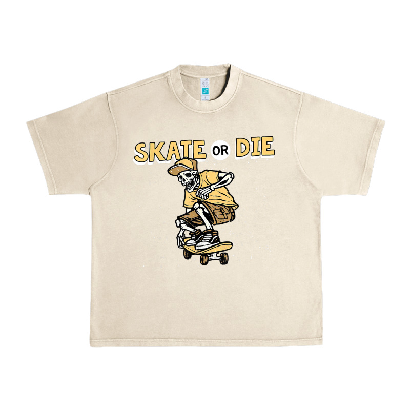 Skate Or Die Funny Skeleton Skating Skater Halloween Costume Urban Heavy Tee by longCreatives | Teevron