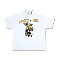 White skate or die funny skeleton skating skater halloween costume Urban Heavy Tee - longCreatives