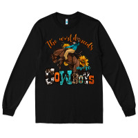 Black the world needs more cowboys Long Sleeve Tee - OliviaCreatesArt