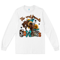 White the world needs more cowboys Long Sleeve Tee - OliviaCreatesArt