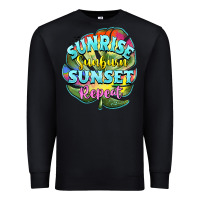Black sunrise sunburn sunset repeat Premium Sweatshirt - BarkalooDesign