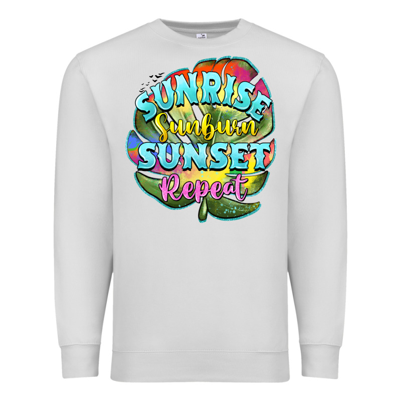 Sunrise Sunburn Sunset Repeat Premium Sweatshirt by BarkalooDesign | Teevron