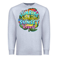 Heather Grey sunrise sunburn sunset repeat Premium Sweatshirt - BarkalooDesign
