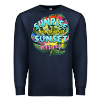 Navy sunrise sunburn sunset repeat Premium Sweatshirt - BarkalooDesign