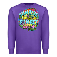 Purple sunrise sunburn sunset repeat Premium Sweatshirt - BarkalooDesign