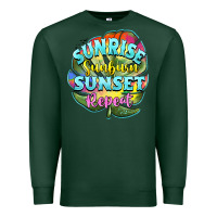 Sports Green sunrise sunburn sunset repeat Premium Sweatshirt - BarkalooDesign