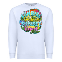 White sunrise sunburn sunset repeat Premium Sweatshirt - BarkalooDesign