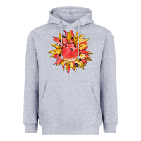 Heather Grey watermelon sunflower Heavyweight Hoodie - BarkalooDesign