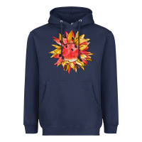 Navy watermelon sunflower Heavyweight Hoodie - BarkalooDesign