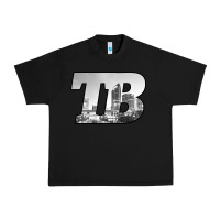 Black TB Tampa Bay City Skyline of Tampa Bay, Florida Urban Heavy Tee - longCreatives