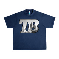 Navy TB Tampa Bay City Skyline of Tampa Bay, Florida Urban Heavy Tee - longCreatives