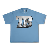 Pebble Blue TB Tampa Bay City Skyline of Tampa Bay, Florida Urban Heavy Tee - longCreatives