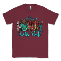 Burgundy Western More Howdy Less Hate Cowboy Hat Gemstone Classic Tee - HowdyJamesFarm