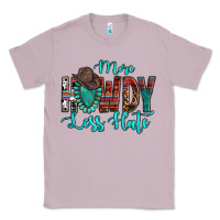 Lilac Western More Howdy Less Hate Cowboy Hat Gemstone Classic Tee - HowdyJamesFarm