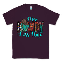 Plum Western More Howdy Less Hate Cowboy Hat Gemstone Classic Tee - HowdyJamesFarm