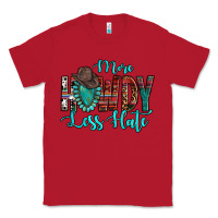 Red Western More Howdy Less Hate Cowboy Hat Gemstone Classic Tee - HowdyJamesFarm