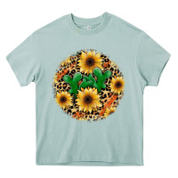 Arona leopard cactus sunflower Heavy Core Tee - JahusDesignShop