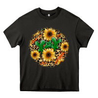 Asphalt leopard cactus sunflower Heavy Core Tee - JahusDesignShop