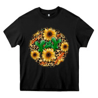 Black leopard cactus sunflower Heavy Core Tee - JahusDesignShop