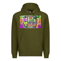 Army Green I am witch Coffee Kids Cup Premium Hoodie - CowhideDigitalArt