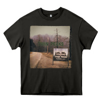 Asphalt Twin Peaks City Limits Welcome Sign Vintage Heavy Core Tee - longCreatives