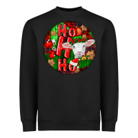 Black ho ho ho merino wool baby sheep Heavyweight Sweatshirt - LillyAllenDesigns