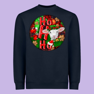Ho Ho Ho Merino Wool Baby Sheep Heavyweight Sweatshirt Designed By Lillyallendesigns