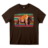 Chocolate Brown Aztec Buffalo Heavy Core Tee - Bettercallsaul
