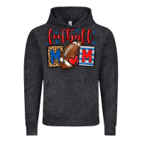 Vintage Black Football mom red and blue team color mother's day Vintage Hoodie - HowdyJamesFarm