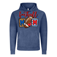 Vintage Denim Football mom red and blue team color mother's day Vintage Hoodie - HowdyJamesFarm