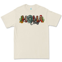 Bone western christmas mama claus sunflowers and cactus Premium Tee - Jasminsmagicworld