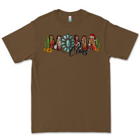 Cacao western christmas mama claus sunflowers and cactus Premium Tee - Jasminsmagicworld