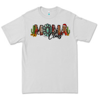 Dove Grey western christmas mama claus sunflowers and cactus Premium Tee - Jasminsmagicworld