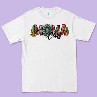 Western Christmas Mama Claus Sunflowers And Cactus Premium Tee Designed By Jasminsmagicworld