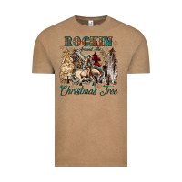 Vintage Coffee rockin around the christmas tree Vintage Tee - CowGirlArtShop
